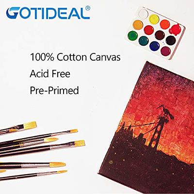 28 Packs Canvas Panels Artist Cotton Canvas Boards for Oil & Acrylic  Painting