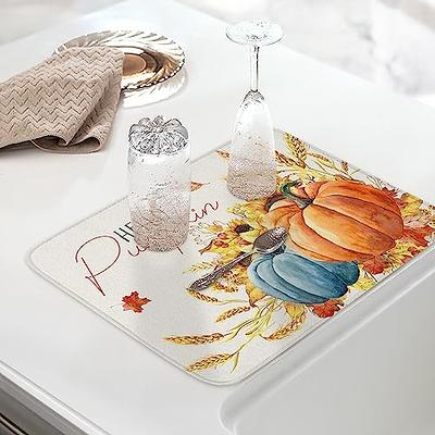 Placemat For Dining Table Absorbent Tableware Mats Dish Drying Mat