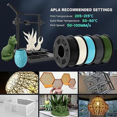  SUNLU AntiString PLA Filament 1.75mm APLA 3D Printer Filament  1.75mm, 1kg Spool (2.2lbs), Dimensional Accuracy +/- 0.02mm, Neatly Wound 3D  Printing Filament Fit Most FDM 3D Printers, 1000g, APLA Black 