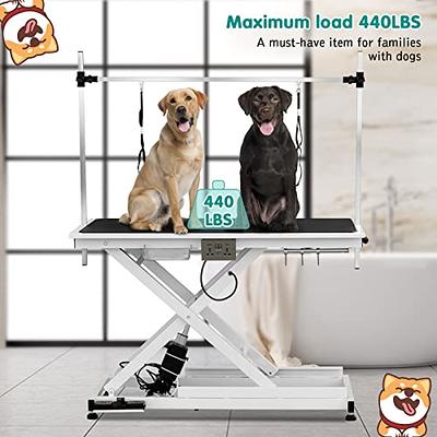 Unovivy unovivy dog/pet grooming table foldable height adjustable