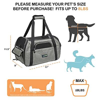 ROSEBB Pet Carrier,Dog Carrier Cat Carrier Airline Approved,Collapsible  Soft Sided TSA Approved Pet Carrier for Medium and Small Cats, Puppies Up  to 15 Lbs, Cat Travel Carrier(Medium Purple) - Yahoo Shopping