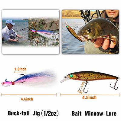 Fishing Lures Kit with Premium Waterproof Fishing Tackle Storage