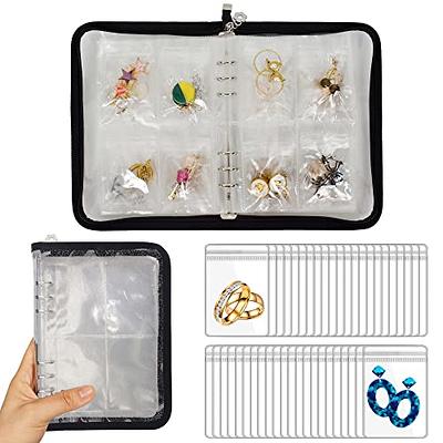 LingLingo Earring Organizer Case Travel Jewelry Organizer Transparent Jewelry  Storage Book for Necklace Bracelet Ring Holder with Small Clear Zippered  Pouch - Yahoo Shopping