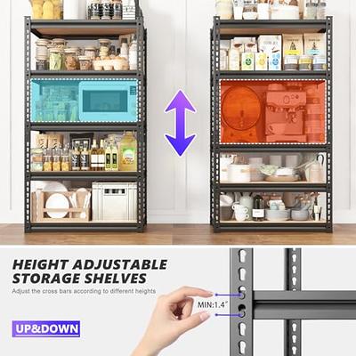 REIBII 72 Metal Shelving Units, 1700 lbs Heavy Duty Garage Storage  Shelves, Utility Rack For Warehouse Pantry