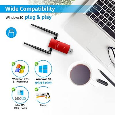 L-Link Wireless USB WiFi Adapter for PC: 1300Mbps WiFi Dongle Dual Band  5dBi Antenna 5G/2.4G for Desktop USB 3.0 Fast, Computer Network Adapters  for Windows 11/10/8/7/Vista/XP/Mac OS/Linux - Yahoo Shopping