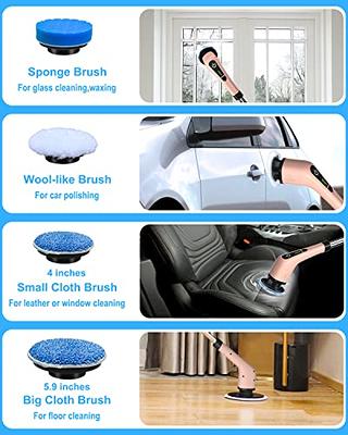Electric Spin Scrubber, 10 in 1 Airpher Cordless Cleaning Brush Ipx8 with 9 Replaceable Brush Heads and 4 Tier Removable Handle, Power Shower