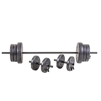 Barbell Weight Set for Lifting, 45 Lb Weight Bar Set with Adjustable  Weights for Workout Bar for Home Gym