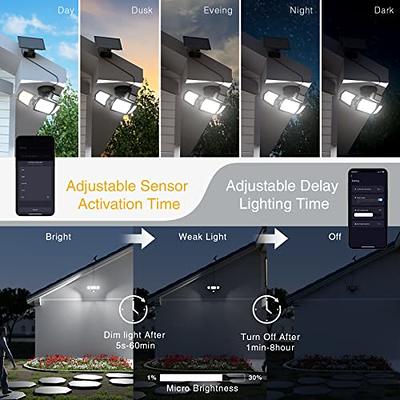 Onforu 3000LM LED Solar Security Lights Motion Sensor Outdoor with Mesh,  APP Control, Dimmable, 2700K~6500K, IP65 Waterproof, Timed, 3 Adjustable  Heads Flood Lights, for Entryway, Yard, Garage - Yahoo Shopping