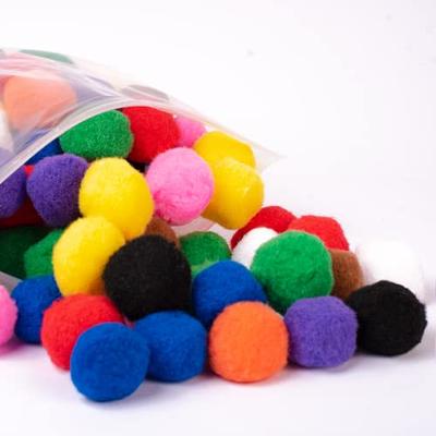 Multicolor DIY Arts And Craft Pom-Poms, 100 Piece Variety Pack Assortment