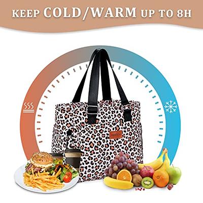 Insulated Lunch Bag Women Girls. Reusable Cute Tote Lunch Box For