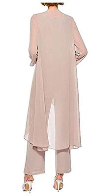 3 Pieces Pants Suit Women Chiffon Wedding Guest Party Evening Formal Gown  Outfit