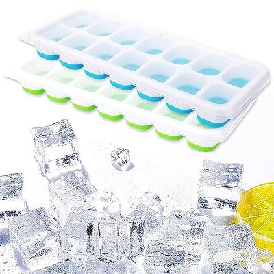 Mini Ice Maker Cup, Cylinder Ice Cube Mold, Small Ice Cube Tray with Lid,  Decompress Ice Lattice Molding Ice Cup Press-Type, 60 Ice Cubes Make