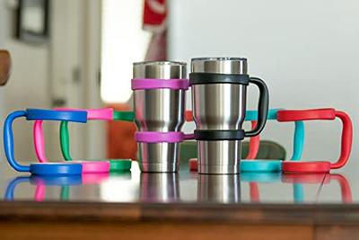 STRATA CUPS 30 oz Tumbler Handle - Available For 30 oz YETI Tumbler, OZARK  TRAIL Tumbler, Rambler Tumbler- BPA free (Black)