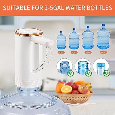 Water Bottle Pump Electric Water Dispenser USB Charging Automatic Drinking Water Pump for Universal 5 Gallon Bottle Home Kitchen Office Use, Upgrade