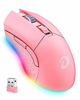 RisoPhy Wireless Gaming Mouse,Tri-Mode 2.4G/USB-C/Bluetooth Mouse Up to  10000DPI,Chroma RGB Backlit,Ergonomic Mouse with 8 Programmable