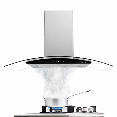 36 Range Hood, GASLAND Chef GR36SS Curved Glass Stainless Steel Wall Mount  Range Hood, 3 Speed 450 CFM Ducted Kitchen Hood with LED Lights, Sensor  Touch Control, Convertible Chimney, Aluminum Filter - Yahoo Shopping