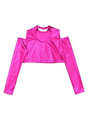 1x Women's Long Sleeve Ballet Dance Top Yoga Sport Active Solid