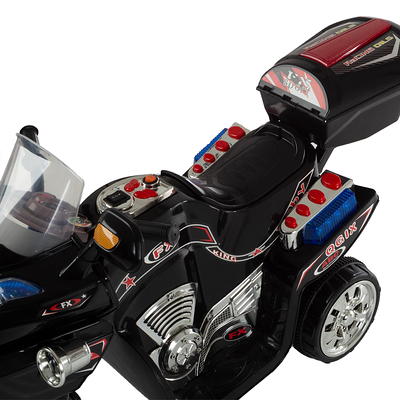 Ride on Toy, 3 Wheel Mini Motorcycle Trike for Kids, Battery Powered Toy by Hey! Play! Toys for Boys and Girls, 2 - 5 Year Old - Police