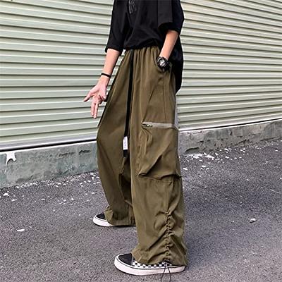 Streetwear Cargo Pants Women Casual Vintage Baggy Wide Leg Straight  Trousers Jogger Big Pockets Oversize Overalls Sweatpants
