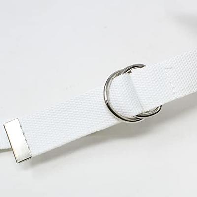 Canvas Belt, Web Belt for Men/Women with Metal Double D Ring Buckle 1/2  Wide 