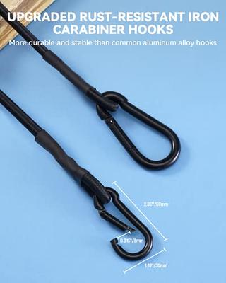 190 Lbs Real Heavy Duty Carabiner Bungee Cord, 8 10 12 Short Small Bungee  Cords with