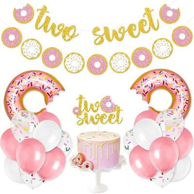 Glittery Birthday Themed Decor  Balloon Party Decorations in