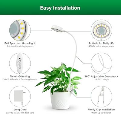 SANSI Grow Lights for Indoor Plants, Pot Clip LED Plant Light for Growing  Full Spectrum, Plant