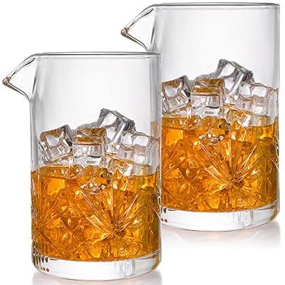 Cocktail Mixing Glass - 18 OZ Crystal Cocktail Stirring Glass, Thick  Weighted Bottom - Bar Bartenders Tools Mixing Glass for Craft Bars &  Professional