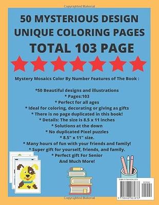 Color by Numbers Coloring Book for Kids Ages 8-12 Large Print Birds, Flowers, Animals and Pretty Patterns Color by Number Books (Black Background) [Book]