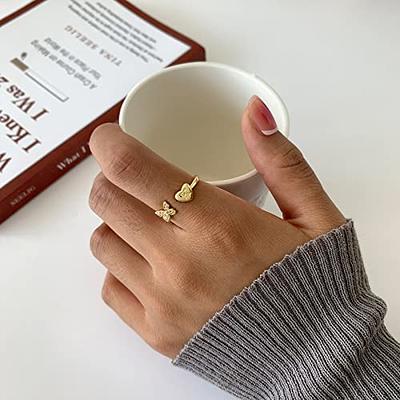 Amazon.com: Brook & York Personalized Initial Signet Ring (ring sizes 5) -  Gold Tone Custom Initial Ring - Women's Personalized Ring - Gift for Her:  Clothing, Shoes & Jewelry