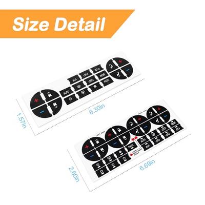 Osilly AC Dash Button Repair Kit, 2PCS 19 & 2PCS 31 Buttons Stickers, Best  for Fixing Ruined Faded A/C Control Buttons, Car Interior Accessories,  Decal Replacement for Car, SUV, Van, Truck 