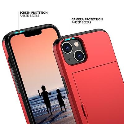 WeLoveCase for iPhone 15 Plus Wallet Case with Card Holder, Built-in Hidden Mirror, with Shockproof Heavy Duty Protection Phone Case for iPhone 15