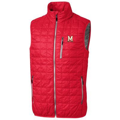 Men's Cutter & Buck Gray Louisville Cardinals Big Tall Rainier PrimaLoft Eco Full-Zip Puffer Vest