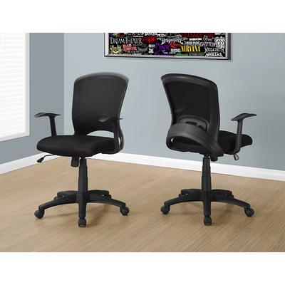 Monarch Specialties Black Red Fabric Office Chair