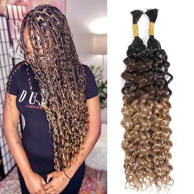 613 Blonde Double Drawn Deep Wave Bulk Human Hair For Braiding