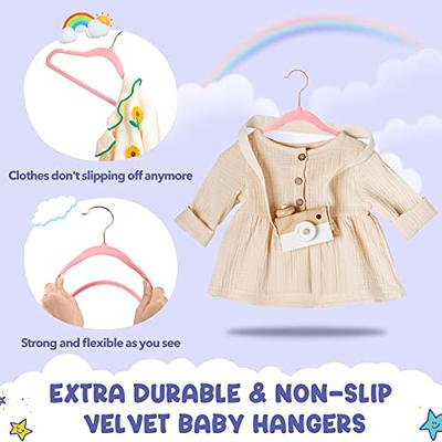 GoodtoU Baby Hangers 60Pack White Baby Clothes Hangers Bulk Kids Plastic  Hangers Toddler/Infant Hangers for Closet