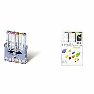 Copic Sketch, Alcohol-Based Markers, 12pc Set, Basic & Sketch