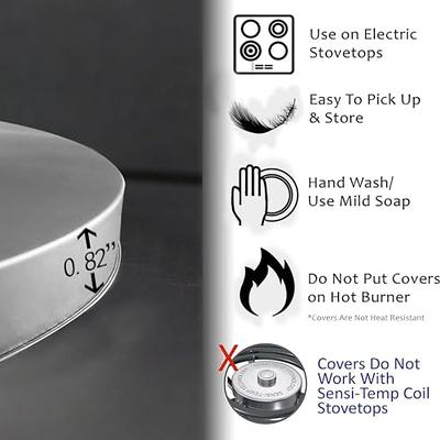 4PCS Round Stainless Steel Electric Stove Top Burner Protection