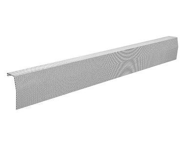 Baseboarders Basic Series 5 ft Galvanized Steel Easy Slip-On Baseboard Heater Cover in White