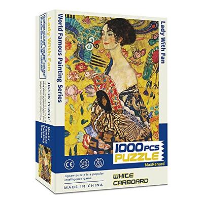 MaxRenard Game 1000 Pieces Jigsaw Puzzles Fine Art Collection Toy Klimt  Lady with Fan with Glue Sheets - Yahoo Shopping