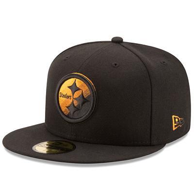 Men's New Era Black Baltimore Ravens Logo Color Dim 59FIFTY Fitted Hat