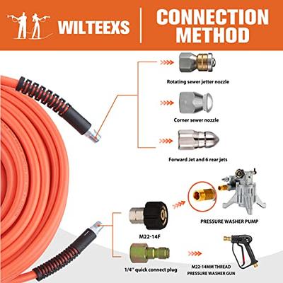 Sewer Jetter - 50 Ft. Needle Nose Drain Cleaner for Electric - Clog Hog