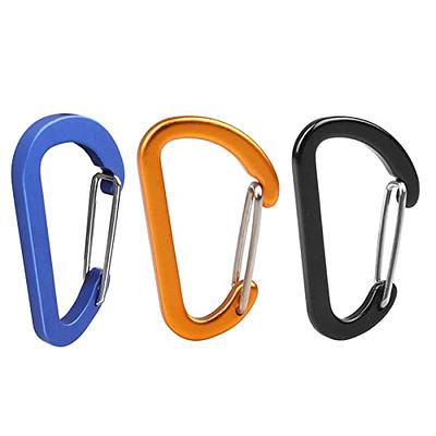 AUTMATCH Carabiner Clips, 3 Stainless Steel Spring Snap Hook