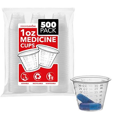 ReliMedPro Disposable Graduated Plastic Medicine Cups, Bulk Pack of 500, 1  OZ (30ml) Small Measuring Cup for Liquid Medication, Paint, epoxy, Pill and  Resin, Thickened(500) - Yahoo Shopping