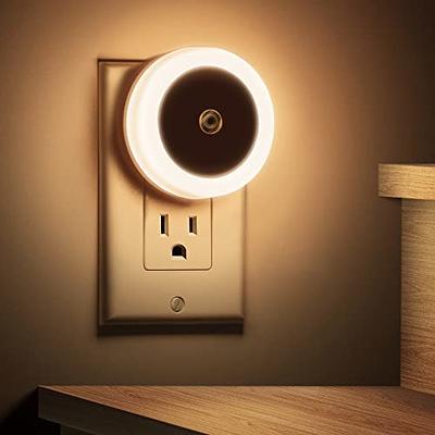 2 Pack 0.5W Plug in LED Night Light with Dusk to Dawn Sensor Daylight Cool  White