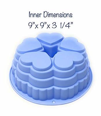 Heart Bundt Cake Pan Birthday Bakeware Non-Stick Specialty Round 9 Carbon  Steel Baking Mold