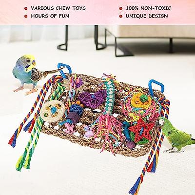 Wepets Natural Bird Toys Cockatiels Toys Chewing, Shredding, and Foraging -  Suitable for Parrotlets, Cockatiels, Conures, Parakeets, Budgies, Love