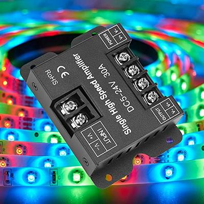 Signal Amplifier,DC5-24V 30A Single Color LED Signal Amplifier for