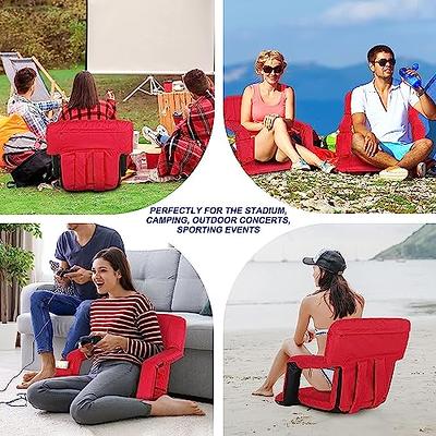 Nova Microdermabrasion Stadium Seat for Bleachers with Back Support  Reclining Adults Camping Stadium Chair Extra Thick