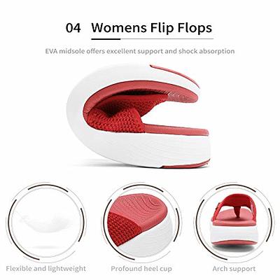  shevalues Orthopedic Sandals for Women Arch Support Recovery  Flip Flops Pillow Soft Summer Beach Shoes | Flip-Flops